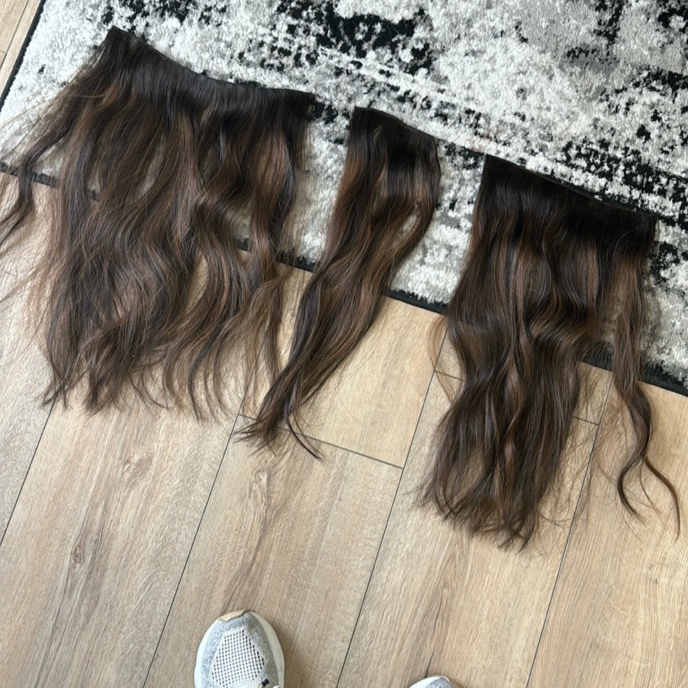 Bellami flex weft 20” mocha cookie crumble custom toned